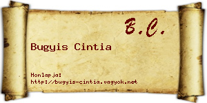 Bugyis Cintia névjegykártya